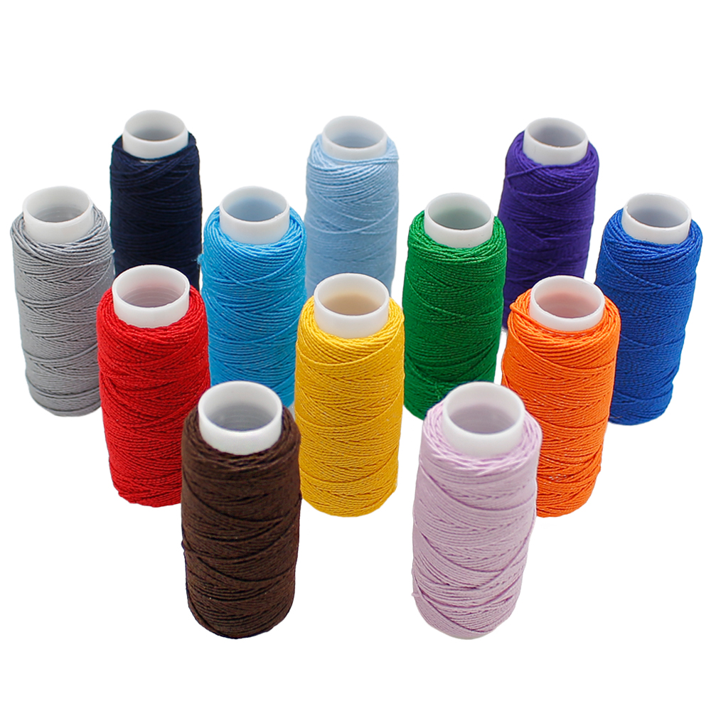 12 Rollen runde elastische Fäden Elastizität Stickerei Nähgarn Rasterrock faltige Linie DIY Kleidung Näh zubehör
