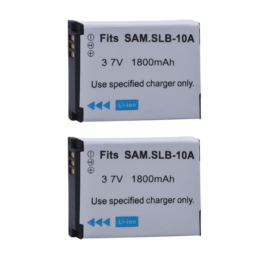 1Pc 3.7V SLB-10A SLB10A SLB 10A Camera Battery for Samsung PL50 PL60 PL65 P800 SL820 WB150F WB250F WB350F WB750 WB800F WB500: 2 battery