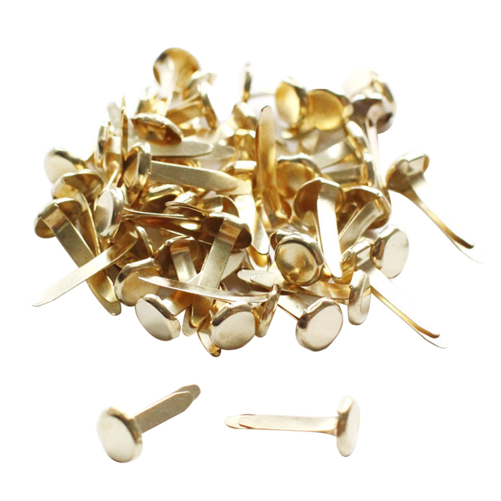 Mini broches de papel para manualidades, 100 piezas, Oficina para niños, fabricación de tarjetas, hierro duradero, DIY, álbum de recortes, ligeros, cierres, multiusos