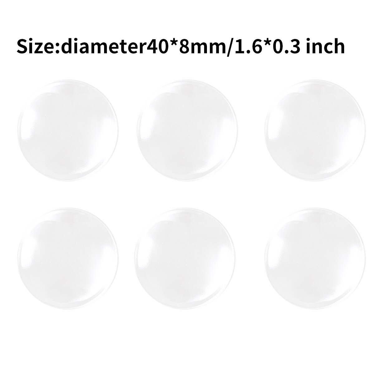 Protectores de goma transparentes para parachoques de pared, perilla de puerta autoadhesiva, topes de manija, almohadillas de protección de muebles de armario, Hardware, 2/6 Uds.: 6pcs Clear 40