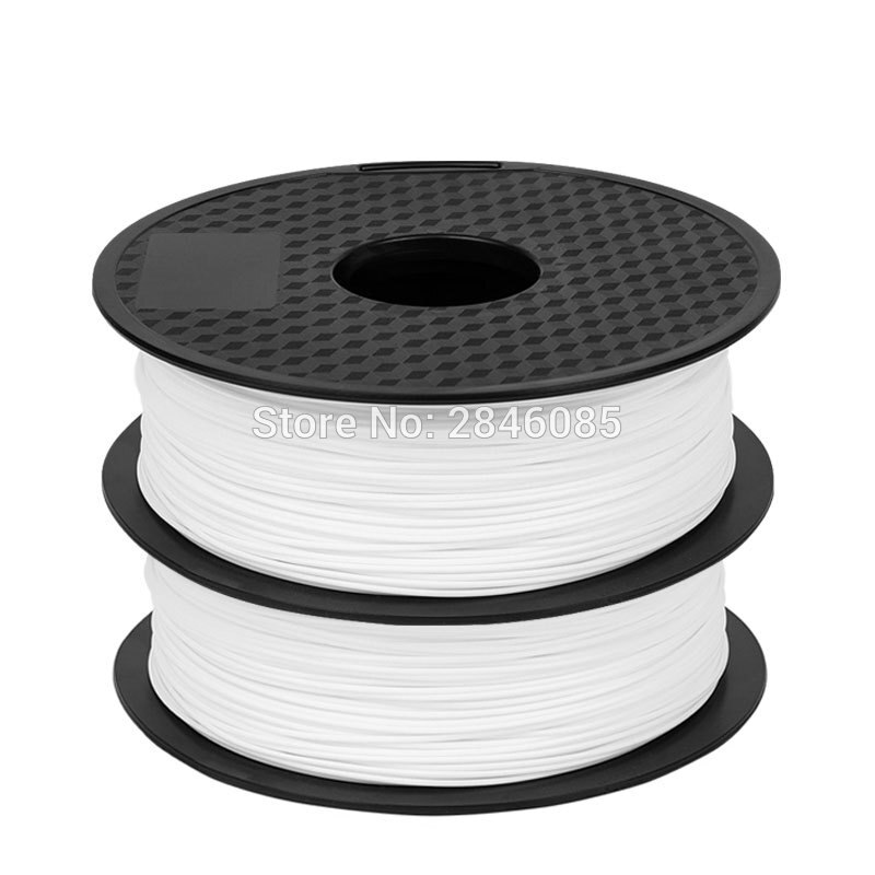 Ender Brand PLA Filament Samples 2Pcs 1KG/roll 1.75mm Black+White Two Color for CREALITY 3D Printer /Reprap/Makerbot: WhiteX2