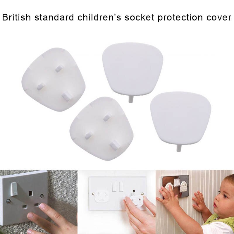 12/24/48pcs Plug Socket Covers Babies Kids Safety Protector for UK 3 Pin Sockets SKD88