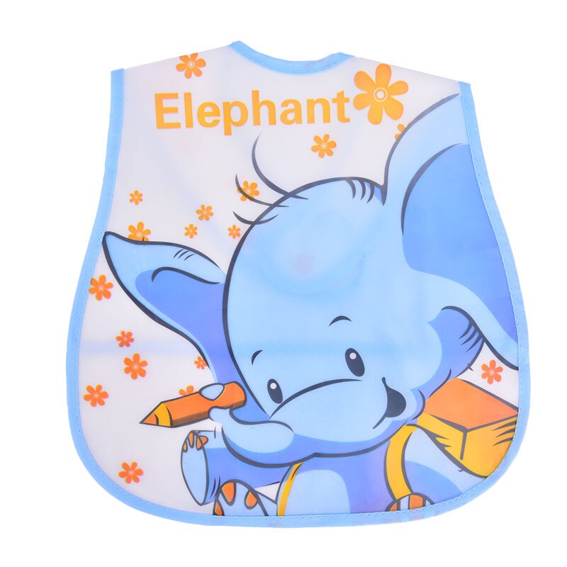 1Pcs Olifant Bib Verstelbare Slabbers Plastic Waterdichte Lunch Feeding Slabbetjes Baby Cartoon Voeden Doek Kinderen Baby Schort: CCY3C0155-C