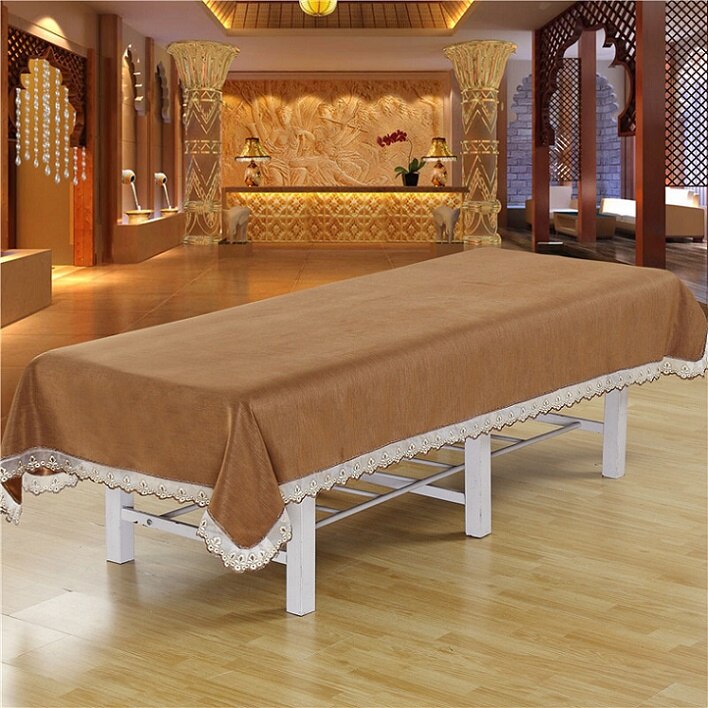 Premium Massage Tafel Lakens, Fijn Linnen, Schoonheidssalon Bed Cover. Geen Verkleuring, Geen Bal, Geen Krimp, Kant Zoom Type: Coffee