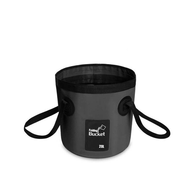 12L 20L Outdoor Waterdichte Water Zakken Vissen Opvouwbare Emmer Multifunctionele Draagbare Emmer Water Container Opslag Carrier Bag: Black 20L
