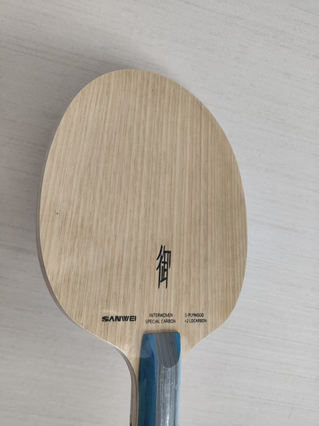 SANWEI Yu Tafeltennisblad 5 Hout + 2 Carbon Origineel Carbon Tafeltennisracket: Rood