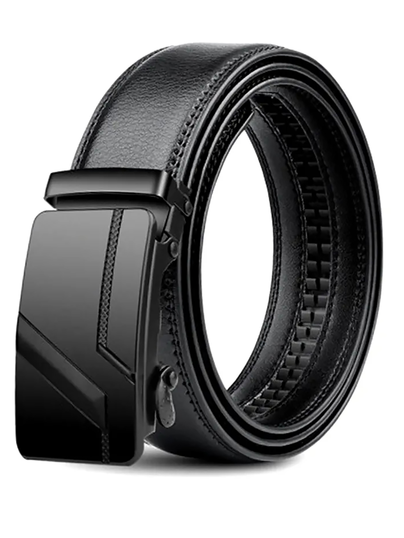 Men's High Belt 110cm 120cm 130cm Luxury Belt, Black Men's Automatic Buckle Jeans Men's Belt Suit Belt