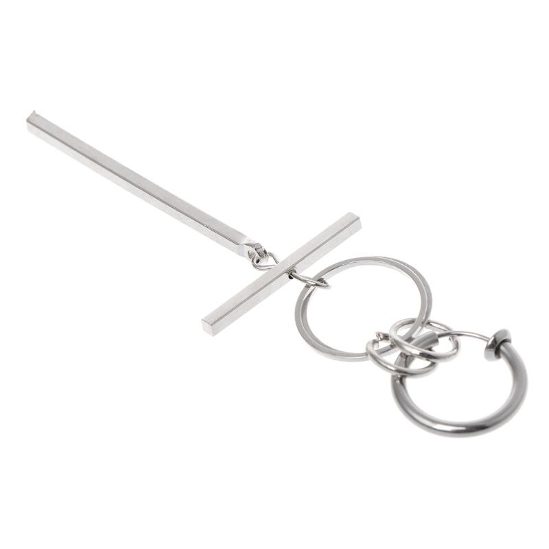 8 Stks/set Sieraden Oorbellen Unisex Vrouwen Mannen Lady Hip Hop Mode Populaire Hanger Eenvoudige Rvs Charms Party Dangl