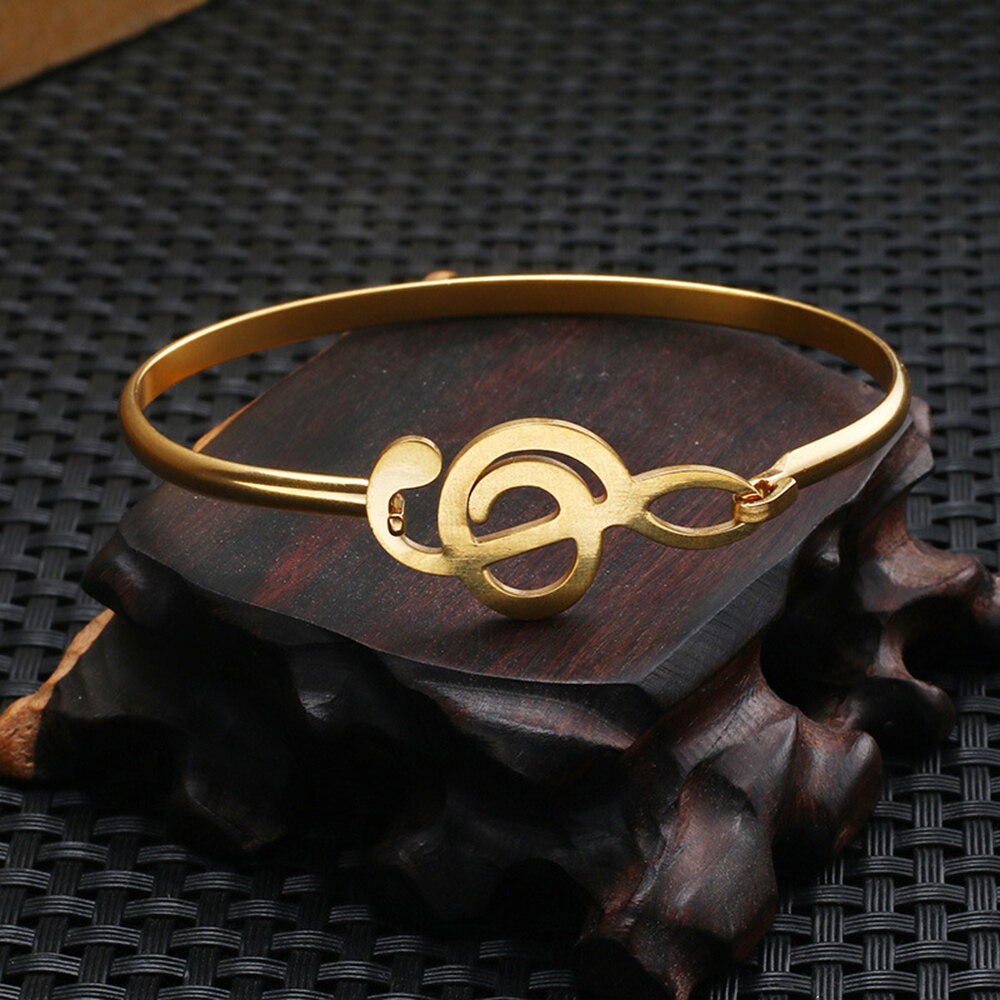 Edelstahl Damen Armbinde Gold sehr klein Musik Hinweis Armbinde Frauen Seil Perlen Kristall Schmuck Paar Zubehör: JW0112-2