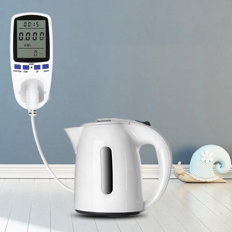 Elforbrug monitor strømmåler stik hjem energi watt volt ampere forbrug analysator