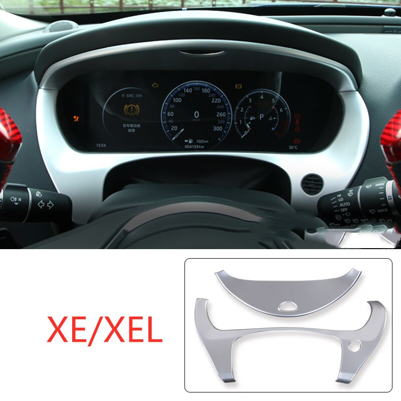 Bil dashboard klistermærke center panel modifikation tilbehør til jaguar f-tempo xe xf xel xfl indretning dekoration bil styling: A-sølv