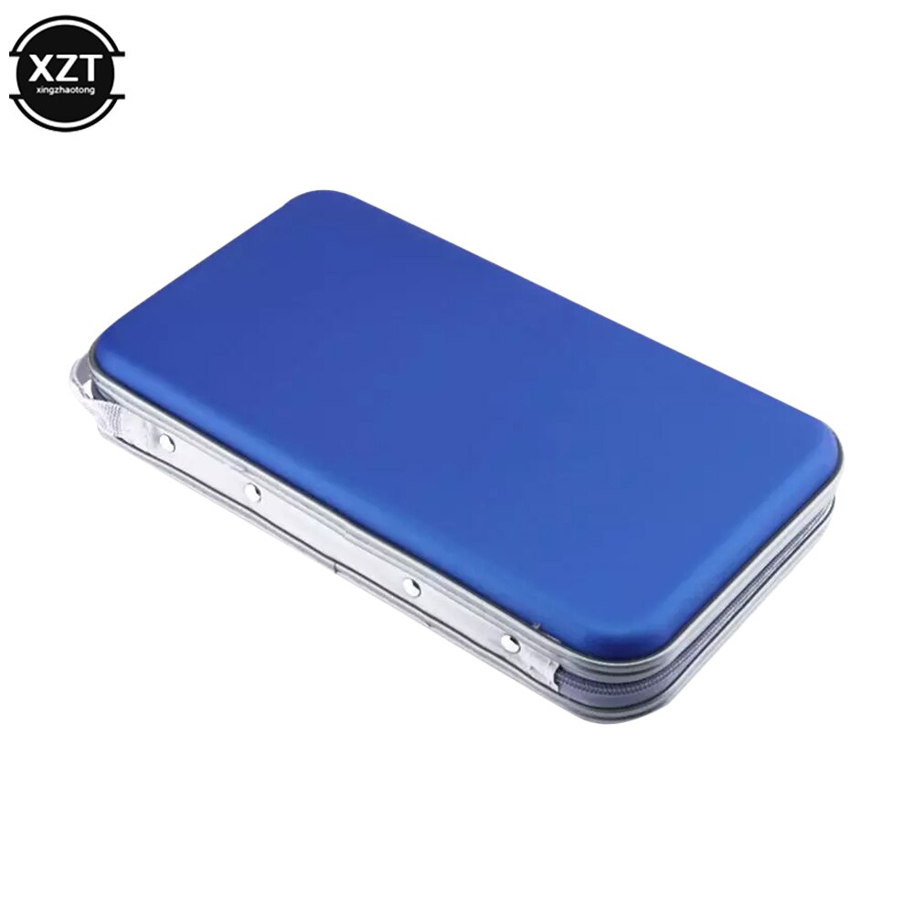 CD Case Waterproof Compression CD Package 80 Disc Capacity For Home Office And Travel Storage CD Bag with Zipper: blue
