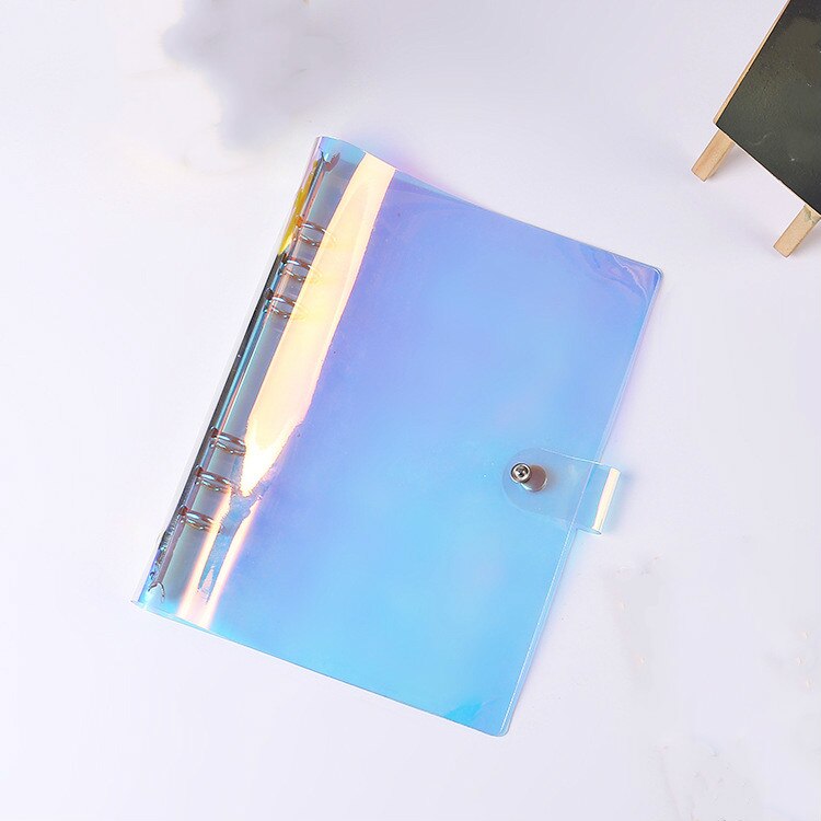 A5/A6/A7 Transparent Notebook Cover Loose-leaf Ring Binder PVC Waterproof Clear Cover Travel Notebook Stationery Cover 1pc: A5-colorful