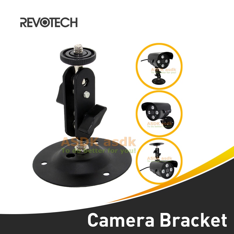 Black Metal Wall Mount Bracket Stand Monitor Installation Holder for CCTV Security Camera