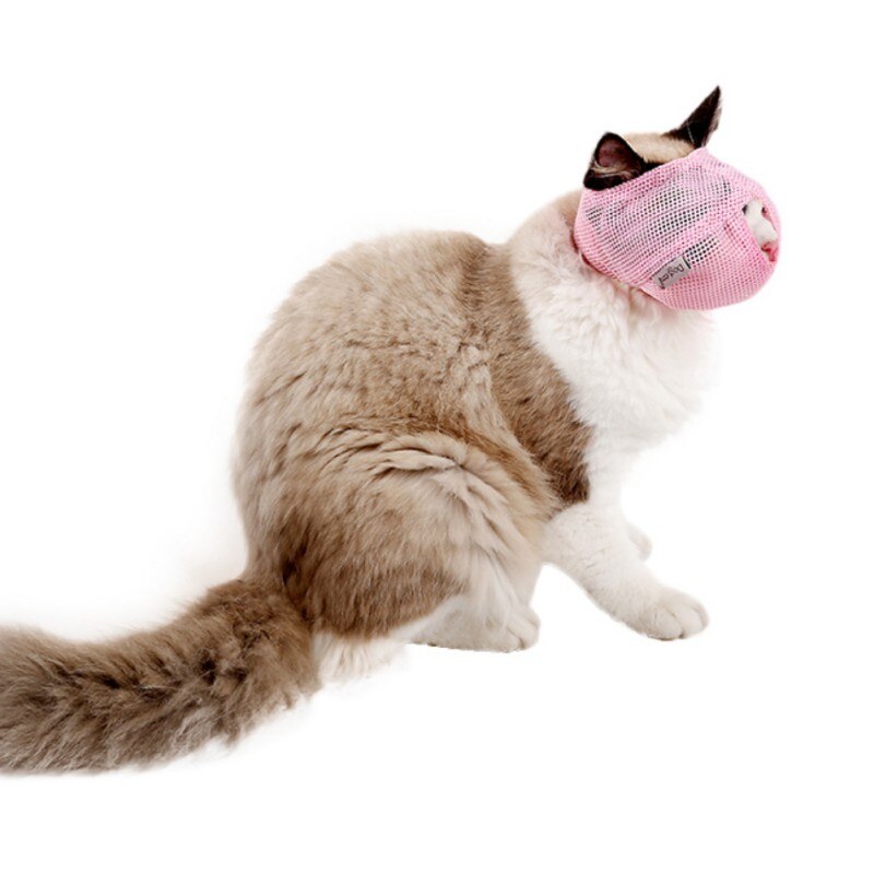 Mascarilla para la boca de gato, protección multifunción, anti-golpes, rejilla transpirable, boquillas antimordidas para gatos, boquillas para viaje de Mascota, herramientas de seguridad para salir