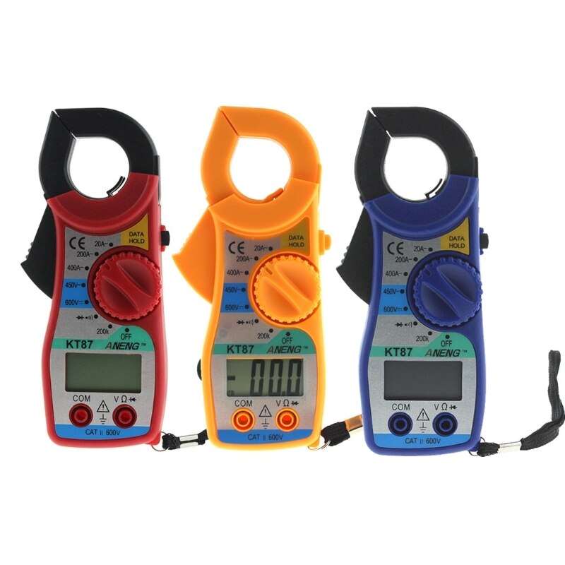 Digital multimeter ampere klämmätare nuvarande klämma tång ac / dc spänningstester data visar multimeter