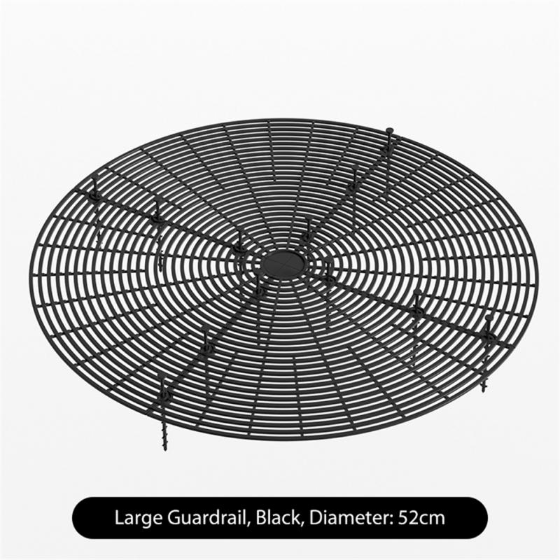 19/52CM Multi-use Plant Pot Cover Square/Round Plastic Pot Grid Soil Guard Cover Plant Protector Garden Accessories: Silver