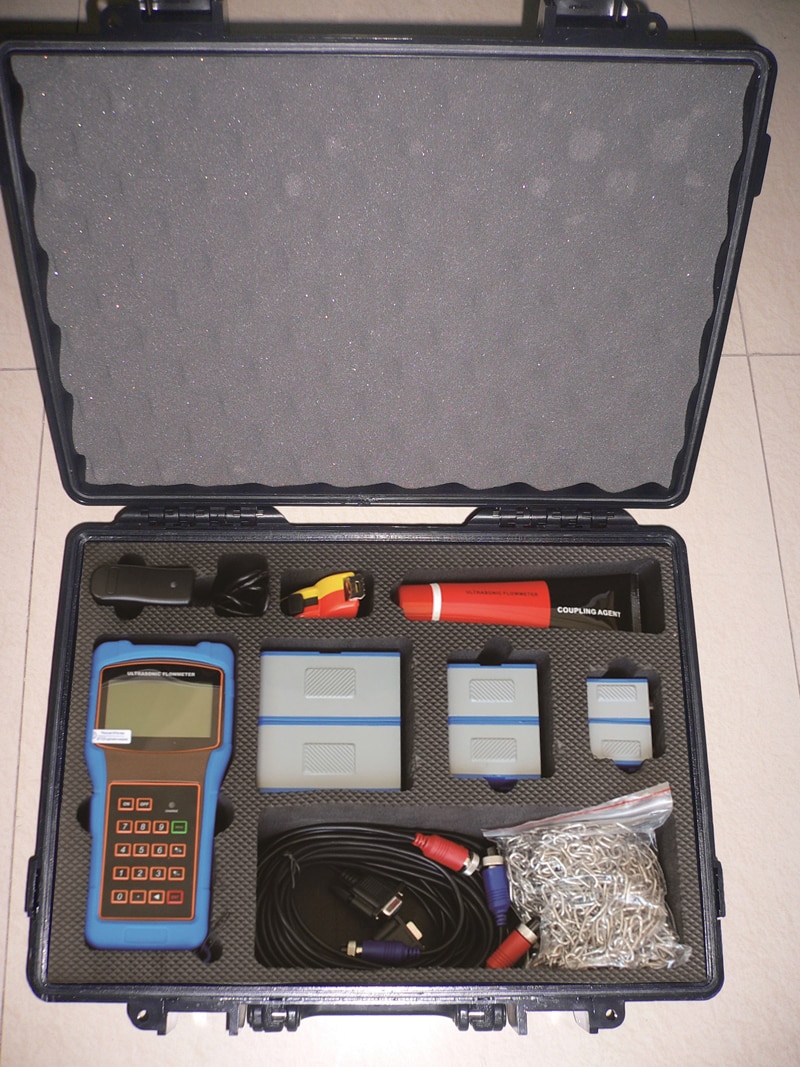 TUF-2000H Portable Liquid Flow Meter Ultrasonic Flowmeter with TS-2 Sensor for Pipe DN25-100mm