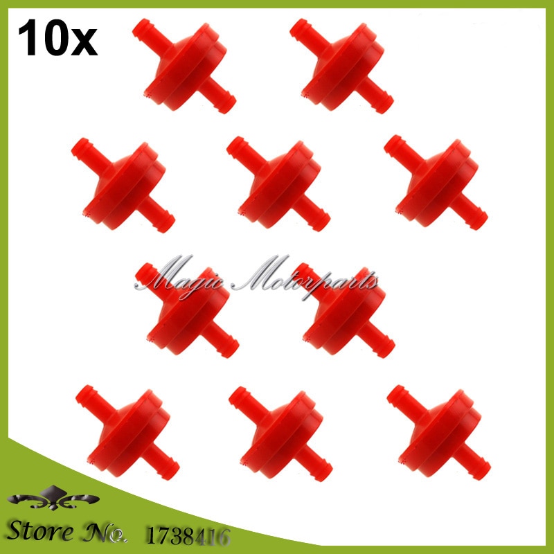 10 pcs 1/4" Fuel Filter For Briggs & Stratton298090 298090S 4105 5018B 5018H 5018K JOHN DEERE AM107314 , LG298090