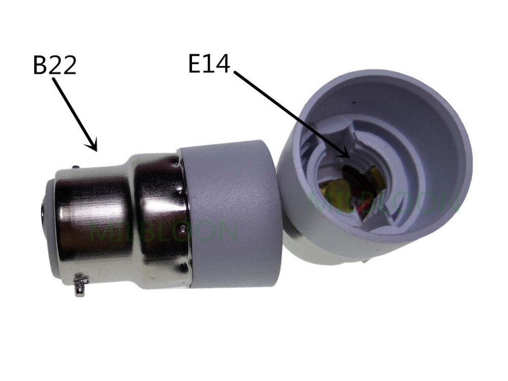 B22-e14 lampeholderkonverter  b22 drej til  e14 to b22 lampe base adapter  b22 to e14 lampe base konvertering  e14-b22