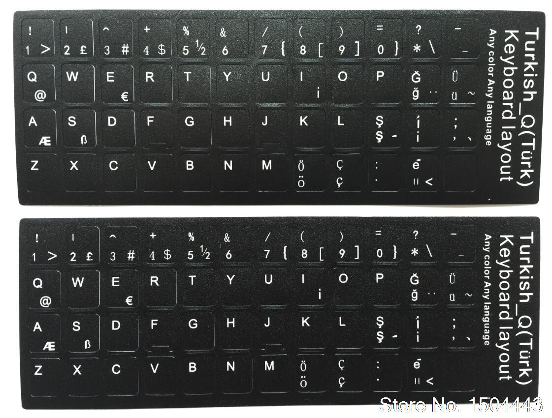 100x Keyboard Stickers - Laptop & General Use - Dustproof Plastic - For 10-24 inch Keyboards