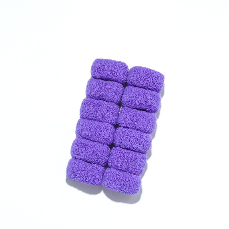 Coleteros elásticos para el pelo para niña y mujer, gomas suaves para el pelo, conjunto de accesorios para el cabello, 2/6/12 piezas: Purplr-12 Pcs