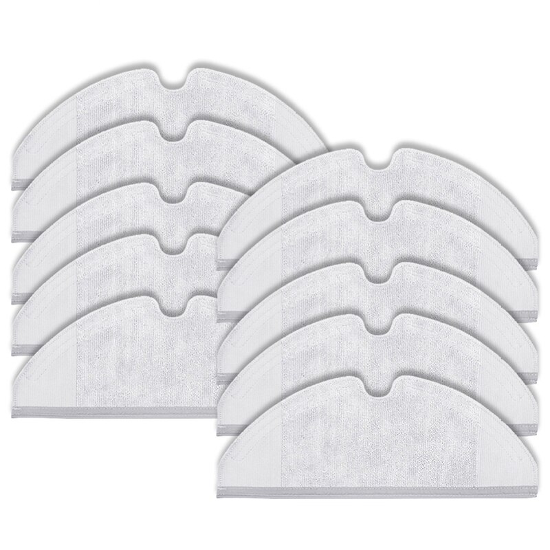 10 stuks geschikt voor xiaomi roborock robot  s50 s51 stofzuiger reserveonderdelenset dweildoeken generatie 2 droog nat dweilen schoonmaken: Default Title