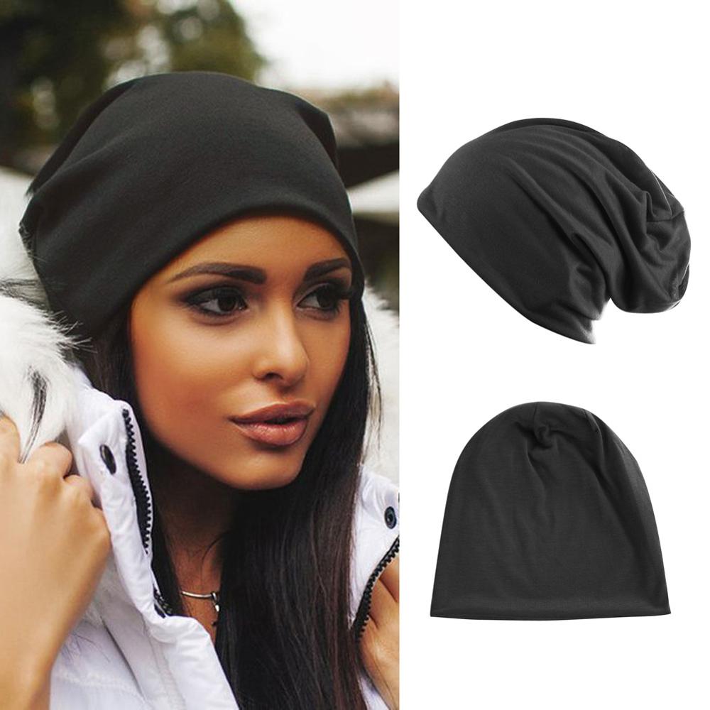 Solid Colors Unisex Knitted Hats Winter Warm Ski Crochet Hat Slouch Punk Women Men Cotton Skullies Blends Beanie Caps