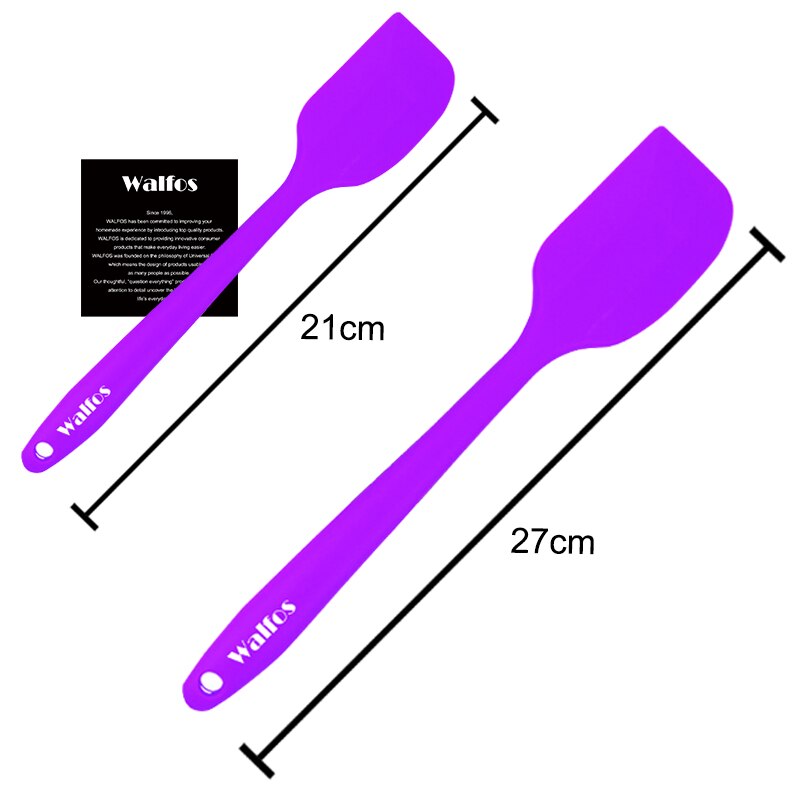 WALFOS 2Stck Silikon Spachtel einstellen Kochen Nicht Stock Butter Cookie Gebäck Schaber Küche Backen Spachtel Freies: 2 Violett