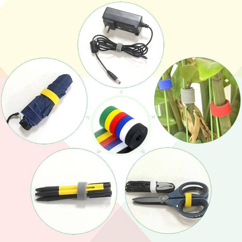 5M/Roll Klittenband Kabelbinders Bandjes Herbruikbare Bevestiging Kabelbinder Draad Bandjes Sluiting Bandjes Double Side pads Diy 15/20Mm