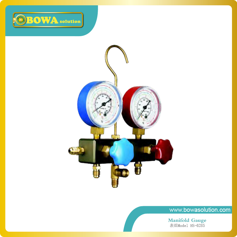 R404a, R134a and R22 manifold Gauge set with imported hose for cold room equipment repair