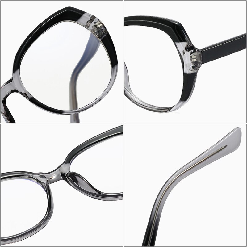 Shauna retro fjädergångjärn kvinnor  tr90 färgglada glasögonbågar klar antiblått ljus glasögon män runda optiska glasögonbågar