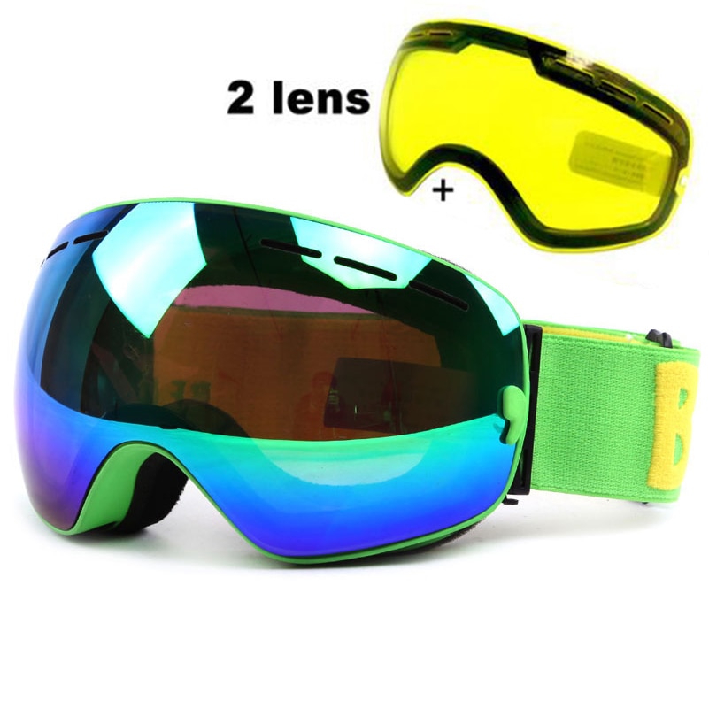 Anti-fog Ski Goggles UV400 polarized Ski Glasses Double Lens Skiing Snowboard Snow Goggles Ski Eyewear With case for Man women