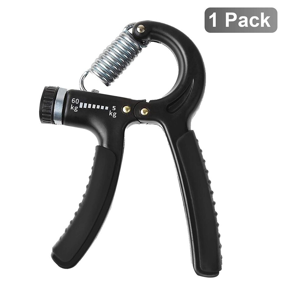 REXCHI 5-60Kg Gym Fitness Hand Grip Mannen Verstelbare Vinger Zware Exerciser Sterkte Spier Herstel Zware Hand Grijper trainer: Black