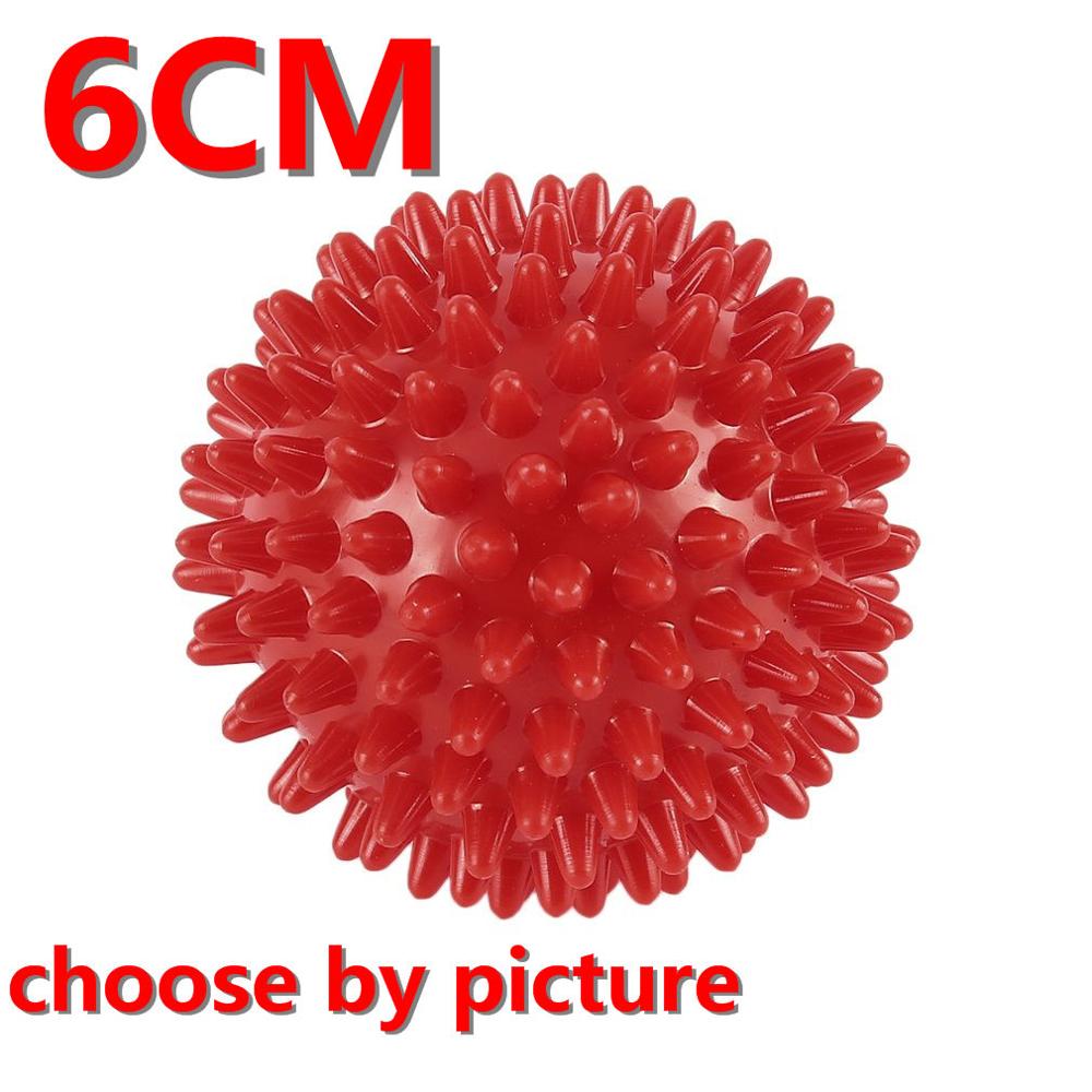 6-8 Cm Duurzaam Pvc Spiky Massage Bal Trigger Point Sport Fitness Hand Foot Pain Relief Fasciitis Plantaris Reliever egel Bal: Rood