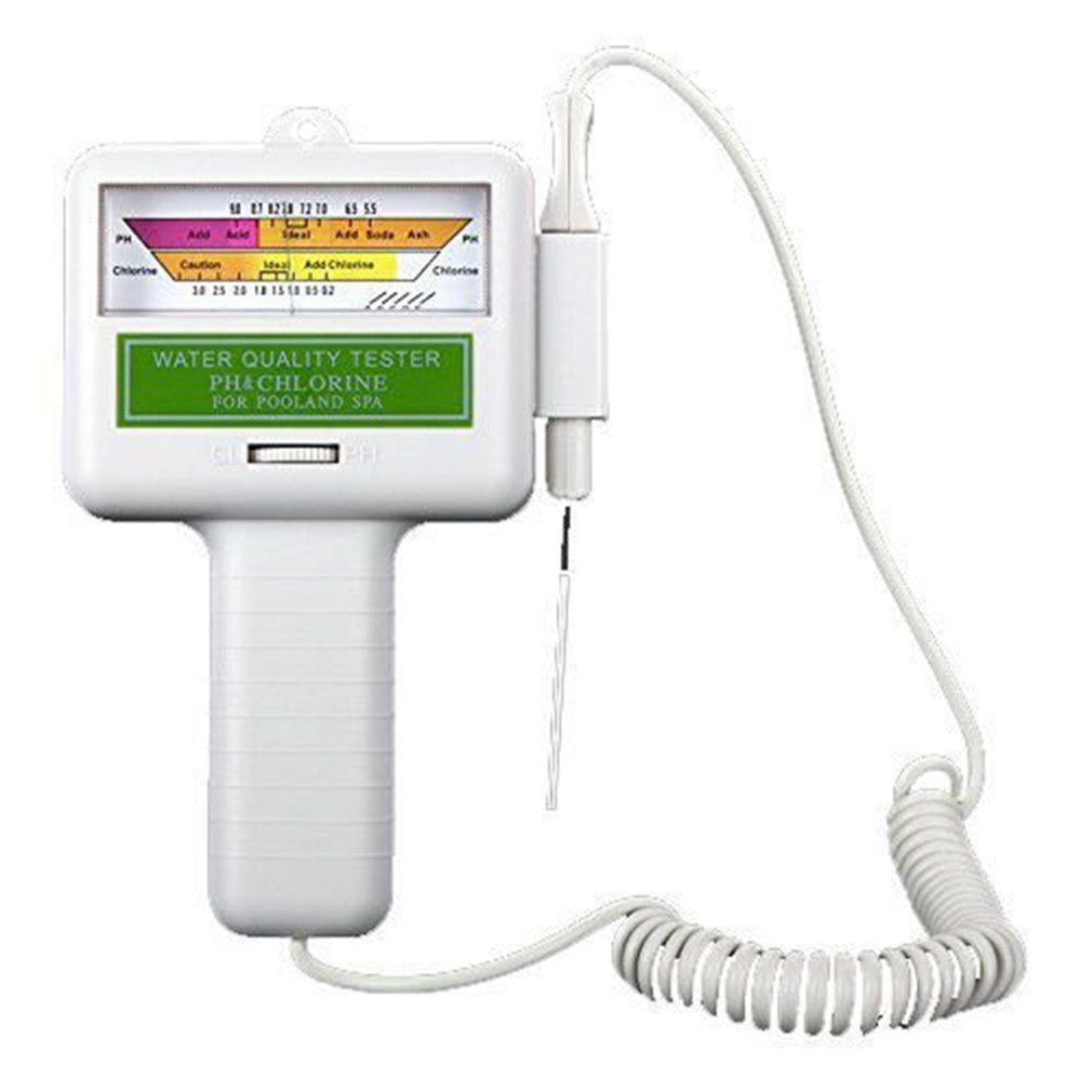 Medidor de Ph Cl2, 1 Uds., Pc-101 de cloro, portátil, para casa, piscina, Spa, acuario, Monitor de prueba de Ph, blanco