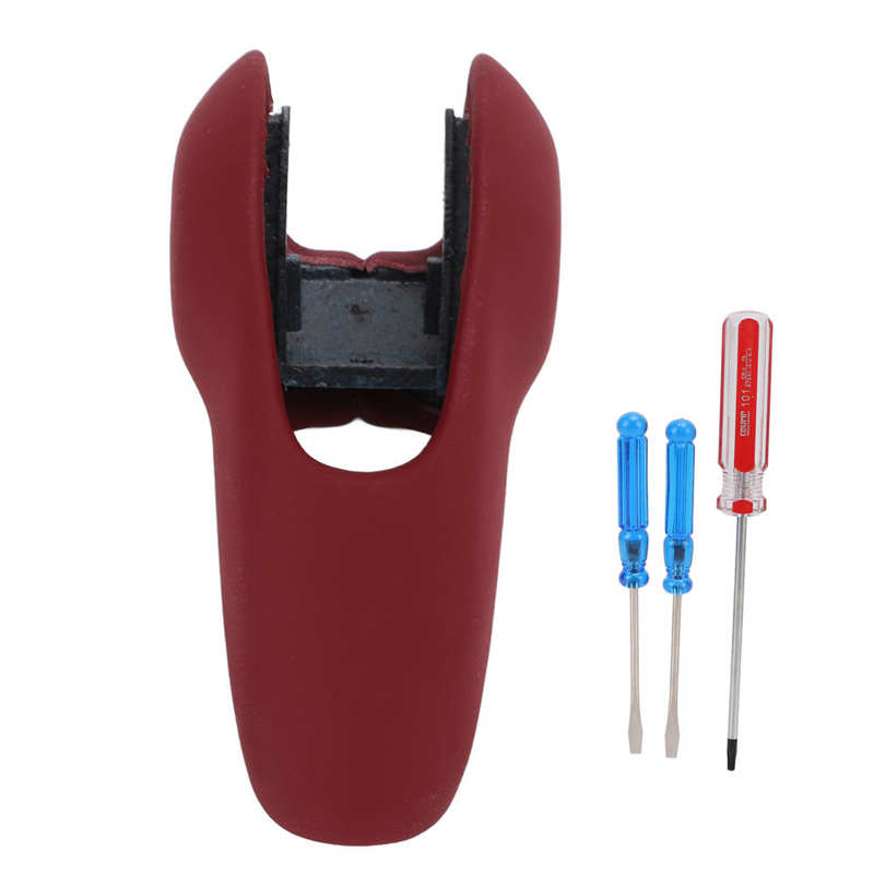 Autocollant pour pommeau de levier de vitesse, garniture en cuir, sensation de main confortable, pour accessoire d&#39;intérieur de voiture: Bordeaux Red