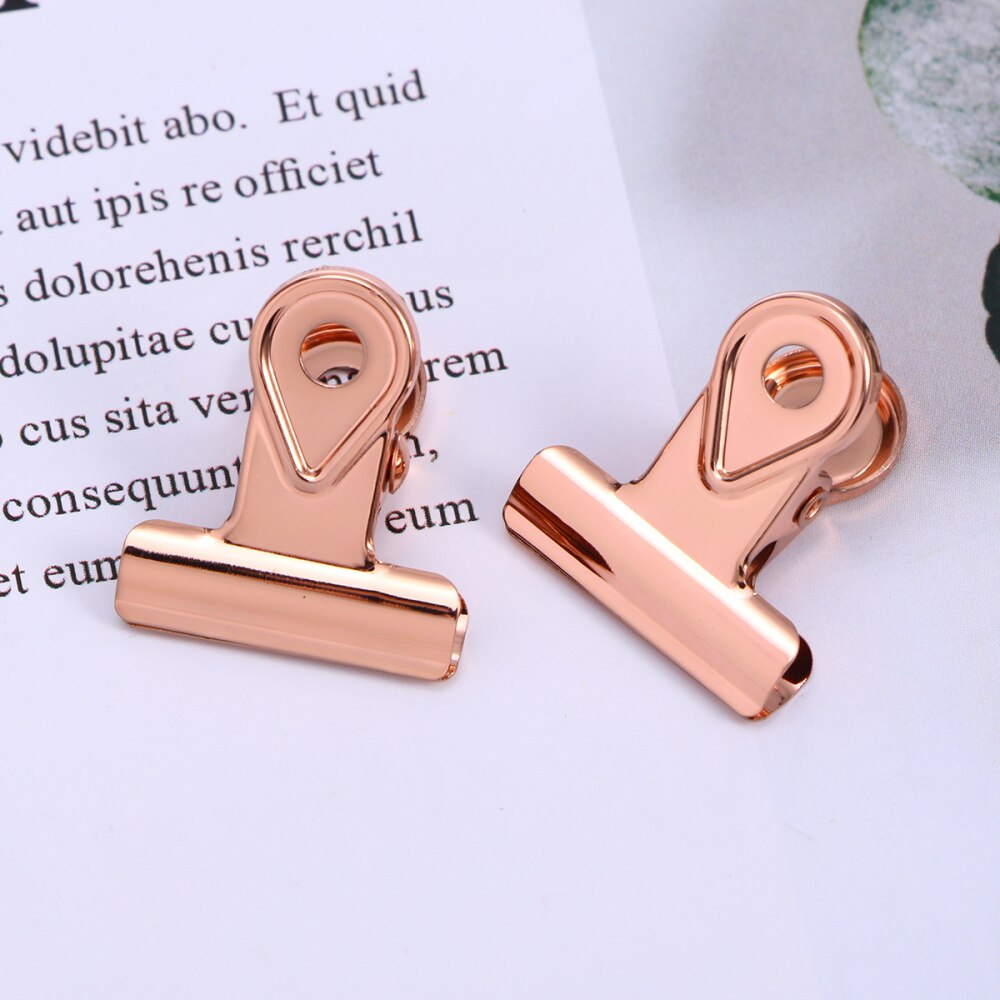 15Pcs Metalen Scharnier Clips Bindmiddel Clips Papier Klem Koper Papier Clips (20Mm)