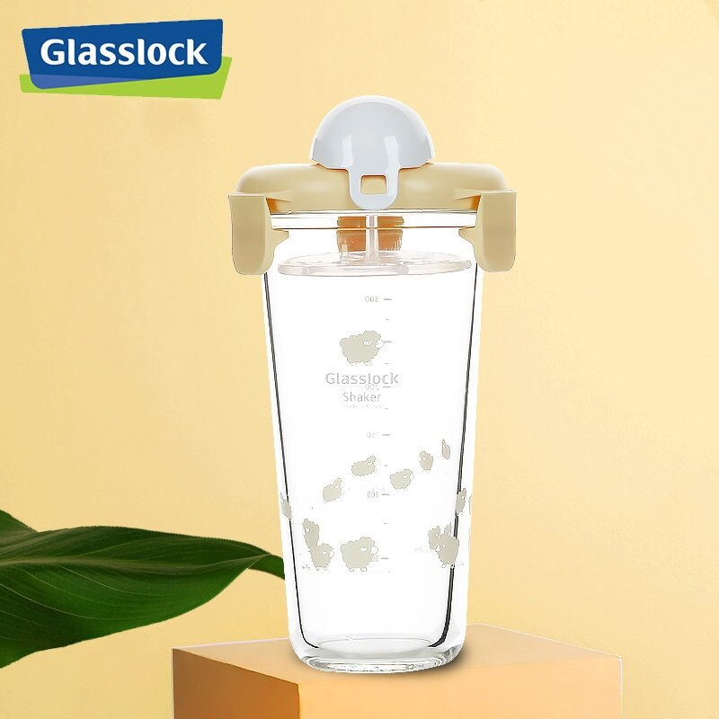 450ml glasslock sommer hærdet glasflaske vand drikke juice shaker duftende te kop drinkware kaffekop køkken drinkware: Får