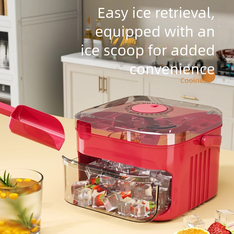 50- rists ismaskin, ny stor kapasitet - husholdningsmatkvalitets plast, dobbeltlags isoppbevaringsfat, isballformverktøysett