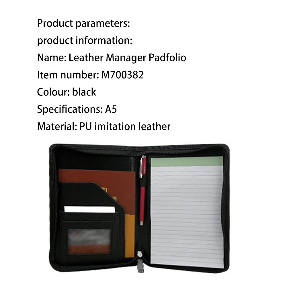 Business Padfolio A5 Manager Padfolio Multi-functional High-end PU Synthetic Leather Portfolio Writing Notepads