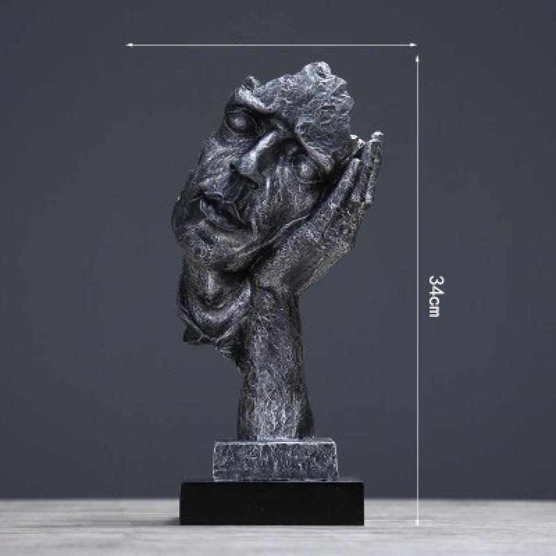 Moderne statuer abstrakte ansigter kunst stuer antikke boliginventar og dekorationer i nordeuropa