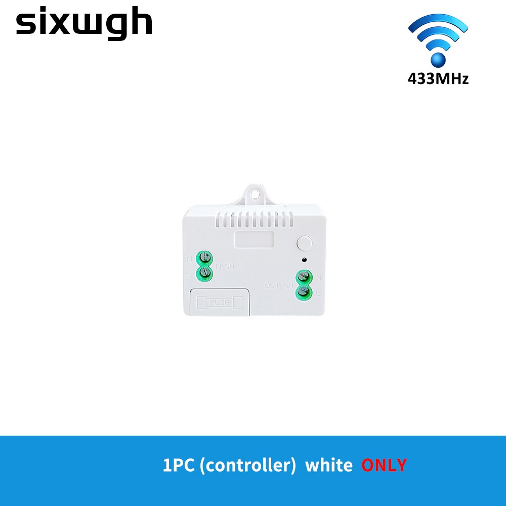 SIXWGH Wireless Switch 1/2 Gang 2 Way Waterproof Push Button Switch No Battery Self-powered Remote Control Light Switch: Receiver