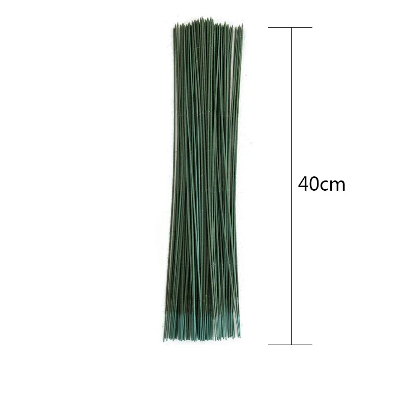17cm/25/30/40cm Artificial Flower Stems Rose leaves/base Iron Wire Stem DIY Soap/ Paper Flower Stub Accessory Stems Craft Decor: GRAY