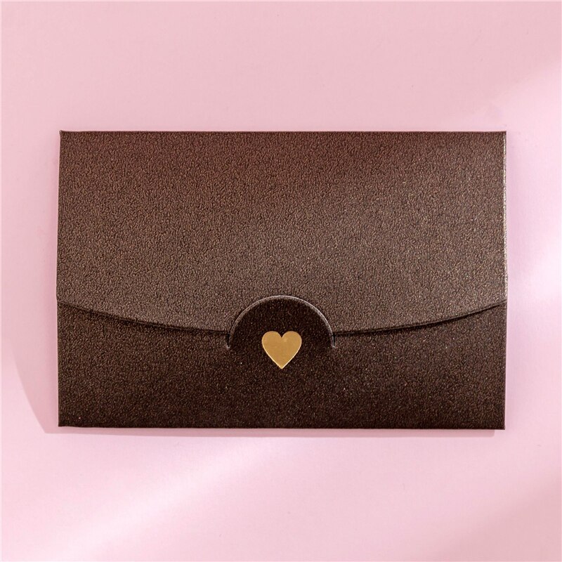 10 pieces/lot Small Greeting Card Name Card Envelope Stamping Love Pearlescent Paper Mini Envelopes Color small envelope: 3