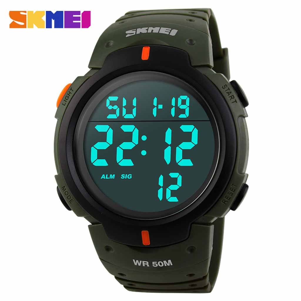 Relogio skmei udendørs sportsur mænd elektroniske ure kalender alarm ur vandtæt digitalt armbåndsur montre homme: G