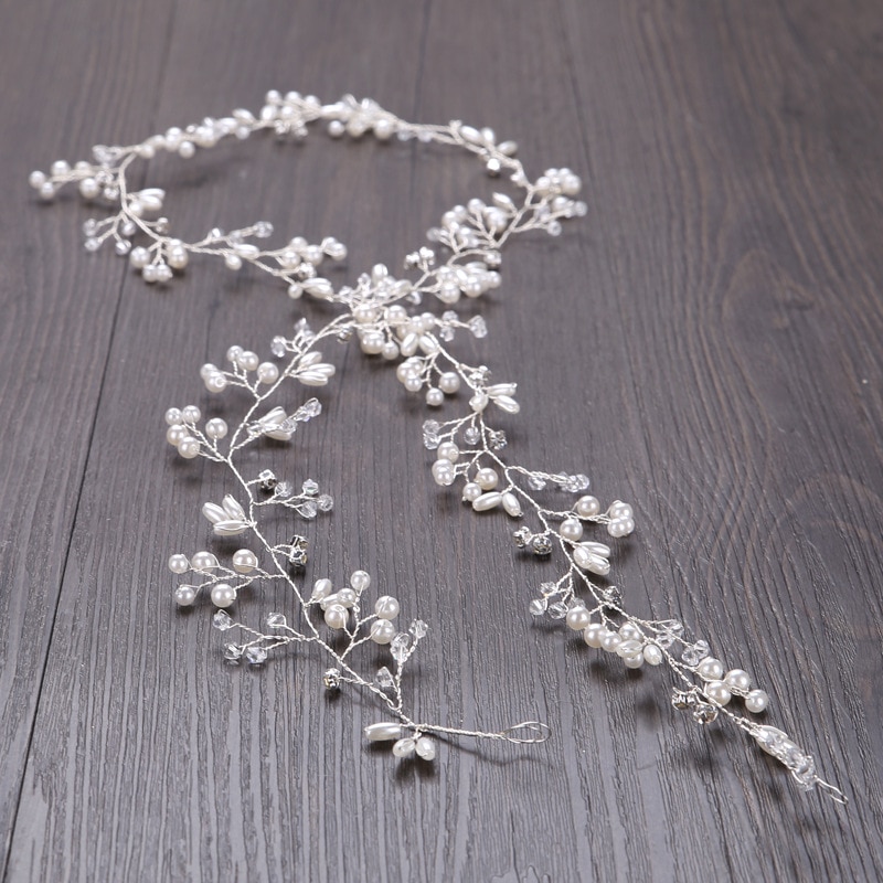 Westlichen Hochzeit Kopfschmuck für Braut Handgemachte Hochzeit Kristall Perle Haar Zubehör Strass Haarnadel Ornamente