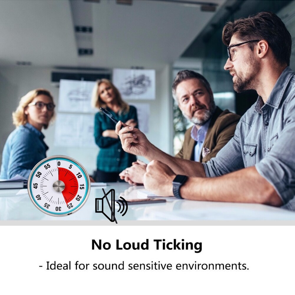 Clockwork Timer Mute Countdown Timer 60 Minuten Mechanische Timer Management Tool Klaslokaal Meeting Conference Digitale Timer