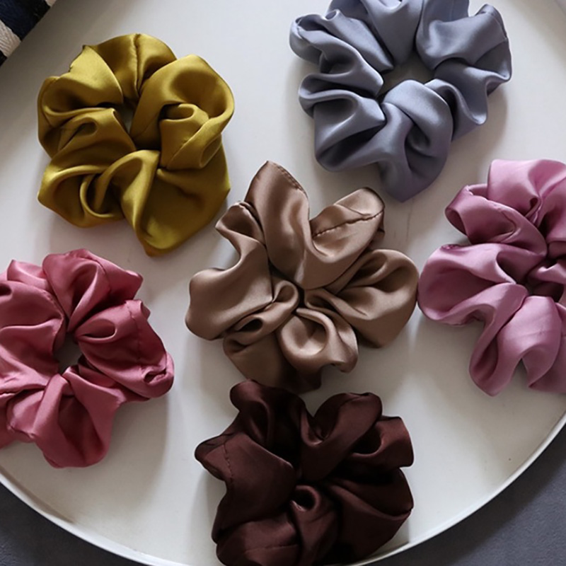 Gomas elásticas de satén de seda para el cabello para mujeres y niñas, coleteros, lazos para el cabello, diademas, accesorios para el cabello de ,