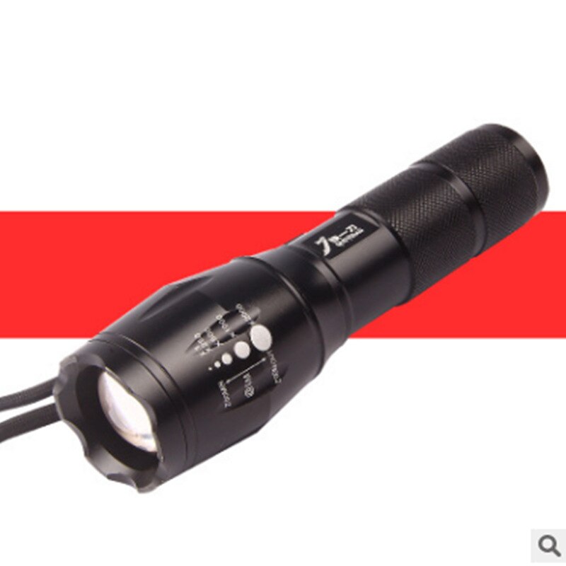 Five-speed glare flashlight T6 glare rechargeable led flashlight telescopic zoom L2 flashlight camping outside
